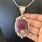 Navajo Purple Spiny Oyster Pendant Necklace | Sterling Silver | Women's | Authentic Native American Handmade | 14665
