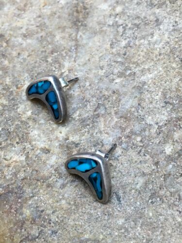 Native American Navajo Turquoise Earrings | Sterling Silver Inlay | Authentic Handmade | 8991 - Masha USA
