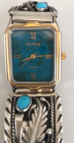 Navajo Sterling Silver Turquoise Coral Watch Set | His & Hers | Authentic Native American Handmade