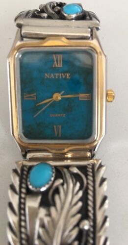 Navajo Sterling Silver Turquoise Coral Watch Set | His & Hers | Authentic Native American Handmade