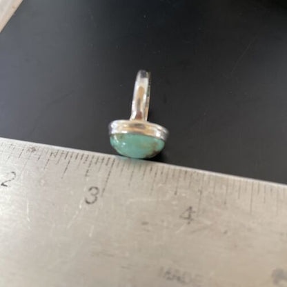 Navajo Spiderweb Blue Turquoise Ring | Sterling Silver | Sz 6.5 | Authentic Native American Handmade | 11439