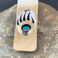 Navajo Handmade Turquoise Bear Paw Money Clip | Sterling Silver | Authentic Native American | 1568