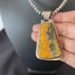 Men's Navajo Pearls Necklace with Bumblebee Jasper Pendant | Sterling Silver | Native American Handmade | 10554