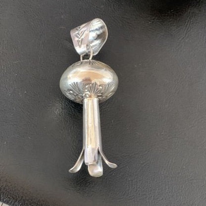 Navajo Naja Pendant | Sterling Silver | Native American Handmade | 3.25" | 13290 - Masha USA