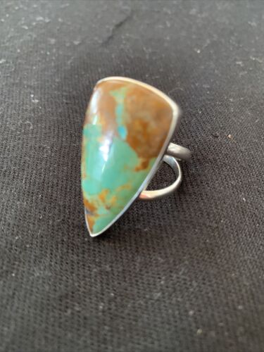 Native American Women's Navajo Arizona Turquoise Ring | Sterling Silver | Sz 9 | 00725 - Masha USA