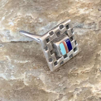 Southwestern Women's Turquoise Blue Lapis Spiny Inlay Ring | Sz 5 | Navajo | 13167