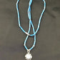 Navajo Opal Pendant with Lapis Beads | Sterling Silver Necklace | 17" | Authentic Native American Handmade | 10122