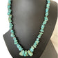 Navajo Blue Turquoise Nugget Beads Necklace | Sterling Silver | Authentic Native American Handmade | 22" | 1345