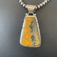 Men's Navajo Pearls Necklace with Bumblebee Jasper Pendant | Sterling Silver | Native American Handmade | 10554