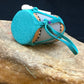 Handmade Miniature Leather Drum Car Charm | 2" Mirror Dangler | 8928