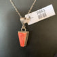Southwestern Navajo Red Spiny Oyster Pendant Necklace | Sterling Silver | 18" Chain | 2661