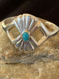 Native American Kids Navajo Blue Turquoise Bracelet | Sterling Silver | 01158