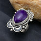 Native American Sugilite Navajo Ring | Sterling Silver | Sz 7.5 | 4189