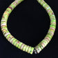 Navajo Green Gaspeite Heishi Necklace | Sterling Silver | 20" | Authentic Native American Handmade | 1734