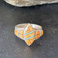 Navajo Blue Turquoise Spiny Oyster Inlay Ring | Sz 8.5 | Authentic Native American Handmade | 14558