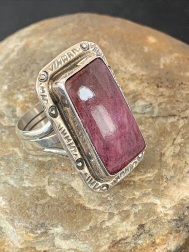 Native American Purple Spiny Oyster Ring | Sterling Silver | Sz 10 | 10205