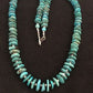Santo Domingo Kingman Turquoise Necklace | Sterling Silver | 21" | Authentic Native American Handmade | 3996