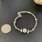 Southwestern Navajo Pearls Bead Bracelet | Sterling Silver | 8" | Authentic Native American Handmade | 14187