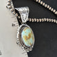 Navajo Golden Hills Turquoise Pendant Necklace | Sterling Silver | Authentic Native American Handmade | 14349