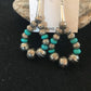 Navajo Turquoise Bead Earrings | Sterling Silver | Stamped | Native American | 10202
