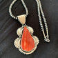 Navajo Spiny Oyster Pendant Necklace | Sterling Silver Pearls | Authentic Native American Handmade | 4628