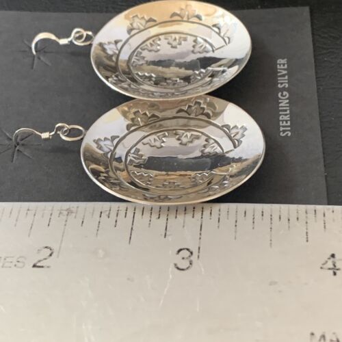 Navajo Basket Weave Earrings | Sterling Silver | Authentic Native American Handmade | 10758
