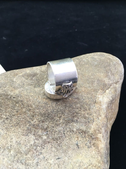 Navajo White Mabe Pearl Ring | Sterling Silver | Sz 7 | Authentic Native American Handmade | 01714