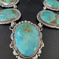 Navajo Royston Turquoise Choker Necklace | Sterling Silver | Authentic Native American Handmade | 11600