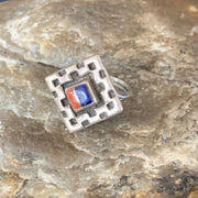 Native American Women's Navajo Blue Lapis Spiny Inlay Ring | Sz 6.5 | 13166