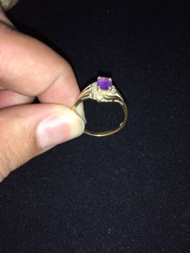 Navajo Faceted Purple Amethyst Ring | Sterling Silver | Sz 8.5 | Authentic Native American Handmade | 01786