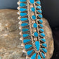 Navajo Blue Turquoise Cluster Ring | Authentic Native American Sterling Silver | Multi-Stone | Sz 7 | 506