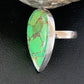 Navajo Green Mojave Turquoise Ring | Sterling Silver | Sz 7 | Authentic Native American Handmade | 11796