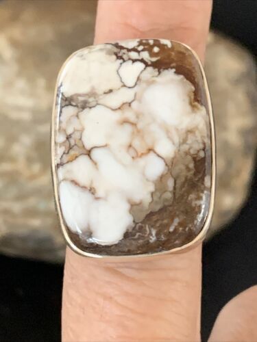 Native American Women's Navajo Wild Horse Turquoise Ring | Sterling Silver | Sz 7 | 10501