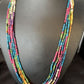 Multi-Color Shell Heishi Necklace | Sterling Silver | 22" | Authentic Native American Handmade | 14816