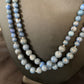 Native American Denim Lapis Bead Necklace | Sterling Silver | 21" | 2028