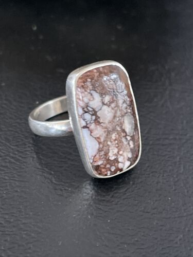 Native American Women's Navajo Wild Horse Turquoise Ring | Sterling Silver | Sz 7.5 | 10506