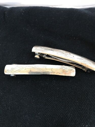 Navajo Hair Barrette | Stamped Sterling Silver | 2.5" | Authentic Native American Handmade | 14192