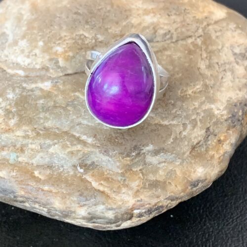 Native American Women's Navajo Purple Sugilite Ring | Sterling Silver | Sz 9 | 10863
