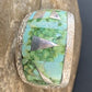 Navajo Green Sonoran Turquoise Inlay Ring | Sterling Silver | Sz 10 | Authentic Native American Handmade | 2080