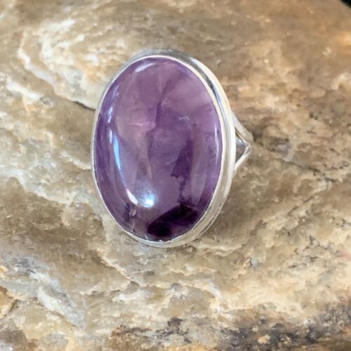 Southwestern Purple Amethyst Ring | Sterling Silver | Sz 8 | 12942