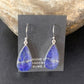 Navajo Blue Lapis Lazuli Dangle Drop Earrings | Sterling Silver | 1" | Authentic Native American Handmade | 14089