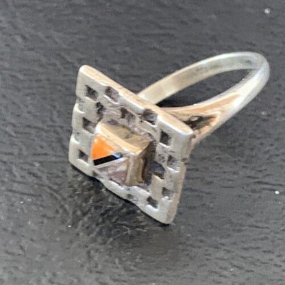 Native American Women's Navajo Sugilite Spiny Oyster Inlay Ring | Sz 6 | 11288 - Masha USA