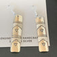 Navajo Stamped Sterling Silver Earrings Set | Authentic Native American Handmade | 11623