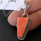 Southwestern Navajo Red Spiny Oyster Pendant Necklace | Sterling Silver | 18" Chain | 2661