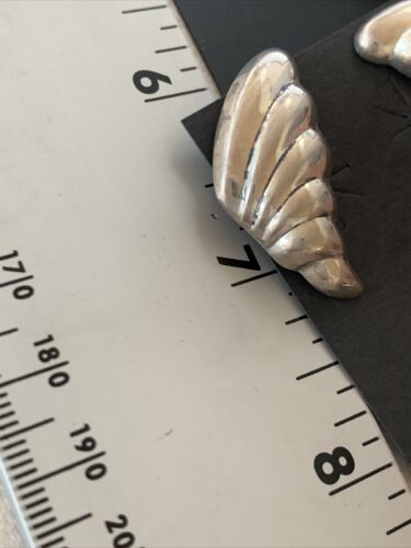 Old Pawn Women's Southwestern Sterling Silver Oval Stud Earrings | 1" | 13002