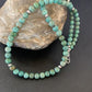 Navajo Royston Green Turquoise Necklace | Sterling Silver | Authentic Native American Handmade | 18" | 02213