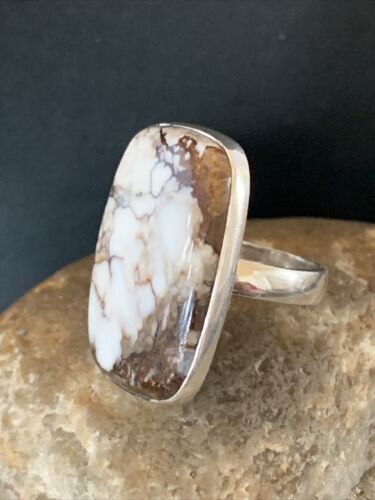 Native American Women's Navajo Wild Horse Turquoise Ring | Sterling Silver | Sz 7 | 10501
