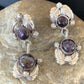 Navajo Purple Sugilite Post Dangle Earrings | Sterling Silver | Authentic Native American Handmade | 1599