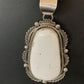 Sterling Silver Navajo White Buffalo Turquoise Pendant | Men's Necklace  | 00340 | Native American Handmade