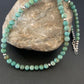 Navajo Royston Green Turquoise Necklace | Sterling Silver | Authentic Native American Handmade | 18" | 02213